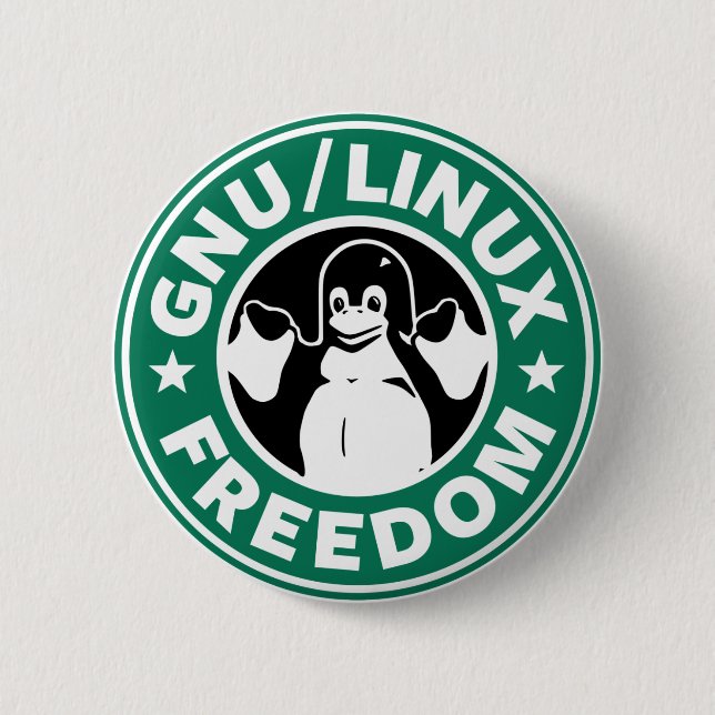 LINUX - GNU - Botón LIBERTAD (Anverso)