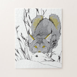 Linx 11x14 y rompecabezas de liebre para personas 