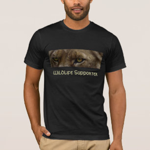 LION AFRICANA Gran Camiseta De Cinco Gatos De Vida