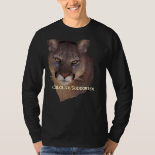 LION DE MONTAÑA Cougar, Gran Camiseta de Vida Silv