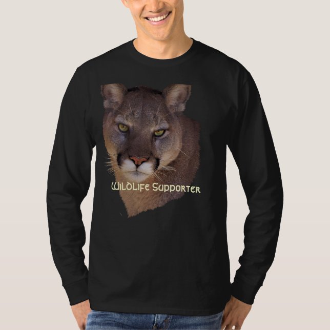 LION DE MONTAÑA Cougar, Gran Camiseta de Vida Silv (Anverso)