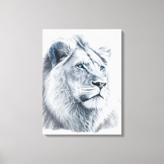Lion - Lienzo de dibujo de lápiz