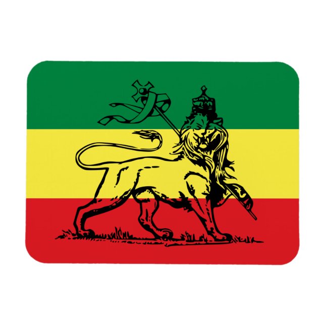Lion of Juda - Rastafara Rastafari reggae imán - (Horizontal)