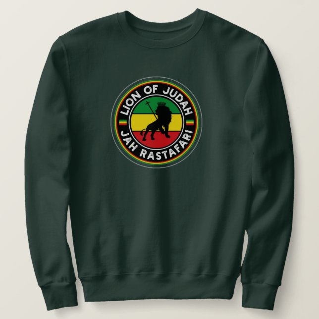 Lion of Judah Jah Rastafari Rasta Roots Sweater (Anverso del diseño)