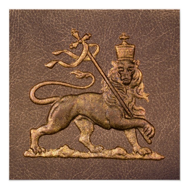 Lion of Judah Jah Rastafari Reggae Roots Poster (Anverso)