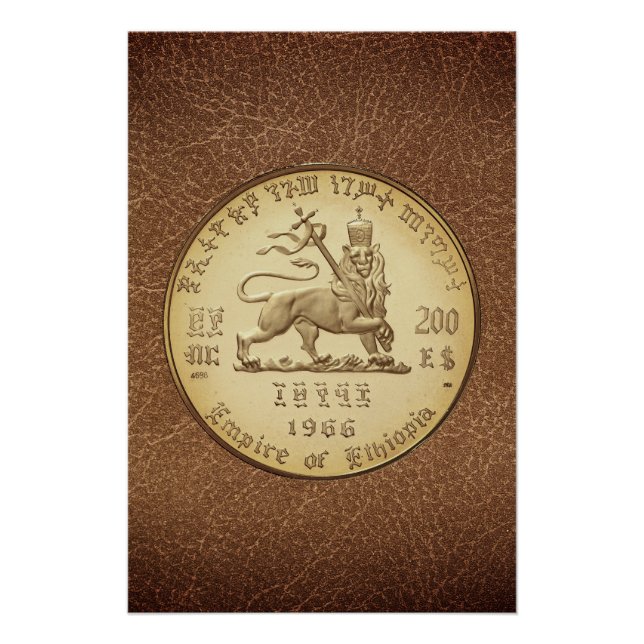 Lion of Judah Jah Rastafari Reggae Roots Poster (Anverso)