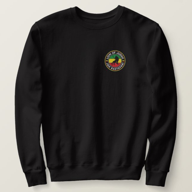 Lion of Judah Rasta Reggae Jah Rastafari Sweater  (Anverso del diseño)