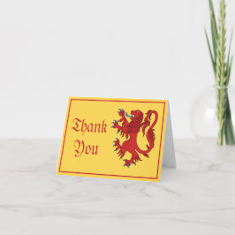 Lion Rampant Gules Tarjeta de agradecimiento
