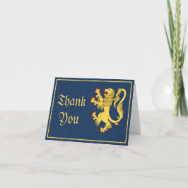 Lion Rampant Tarjeta de agradecimiento