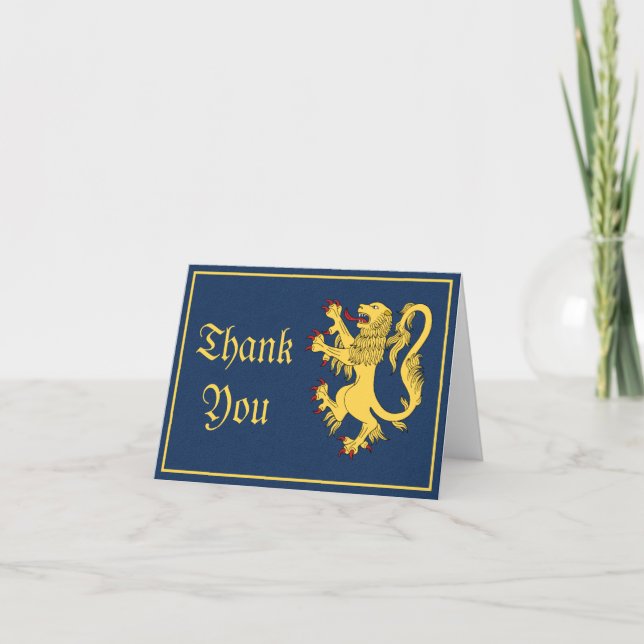 Lion Rampant Tarjeta de agradecimiento (Anverso)