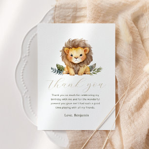 Lion Wild One Birday Tarjeta de agradecimiento