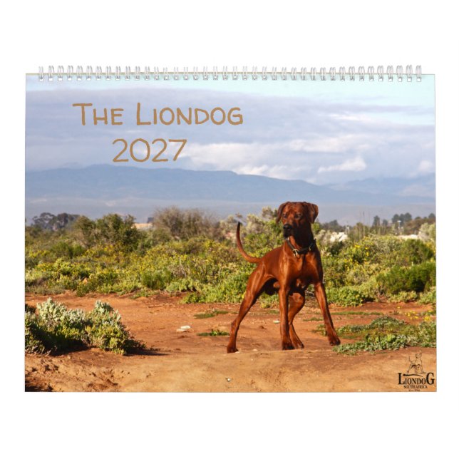 Liondog - Calendario Rhodesian Ridgeback 2027 (Tapa)