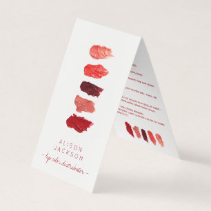 Lip distribuidor de labios de color swatts tarjeta