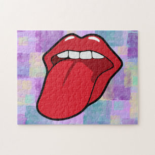 LIPS APARECIENDO LA LENGUA JIGSAW PUZZLE