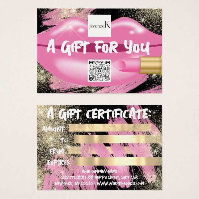 Lips Color rosa de maquillaje Artista Studio Logot (Anverso y reverso)