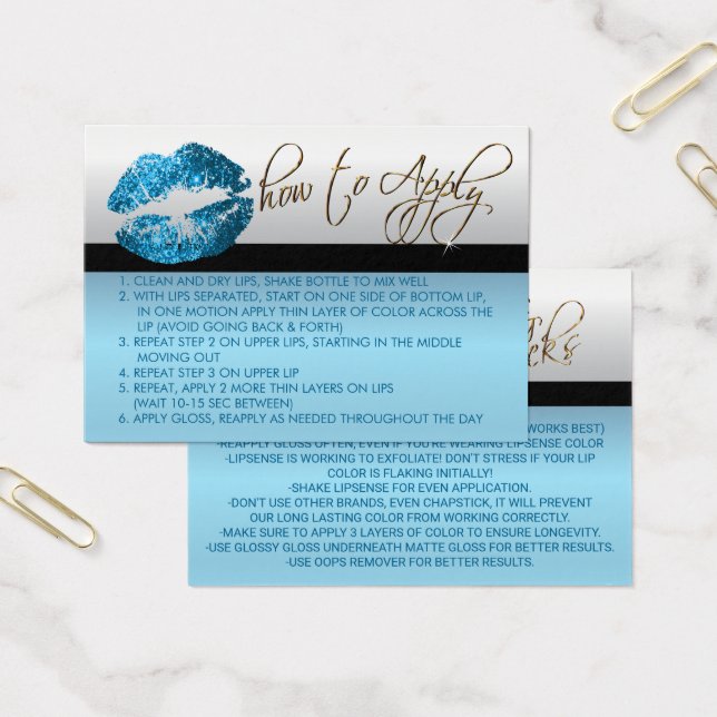 Lips de Purpurina azul suave - Cómo aplicar (Oficina)