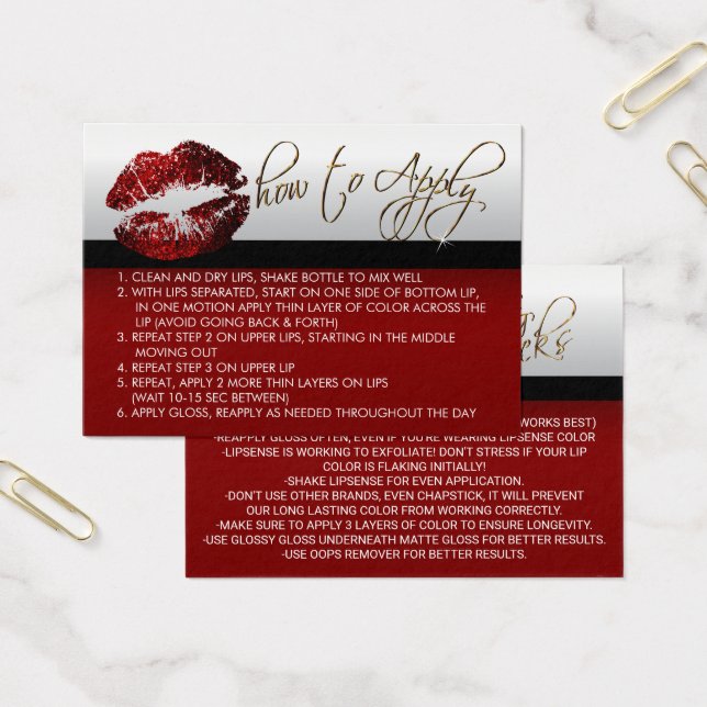 Lips de Purpurina rojo de canela - Cómo aplicar (Oficina)