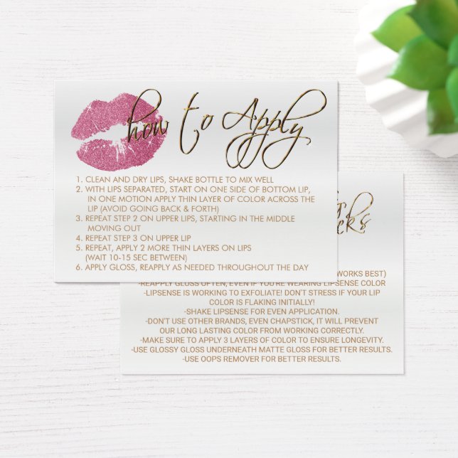 Lips de Purpurina rosa bonito 2 - Cómo aplicar (Escritorio)