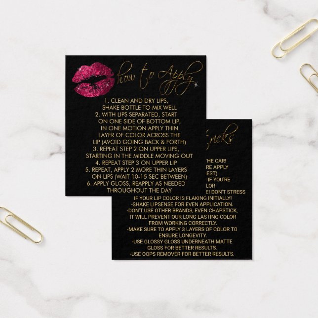 Lips de Purpurina rosado caliente 2 - Cómo aplicar (Oficina)