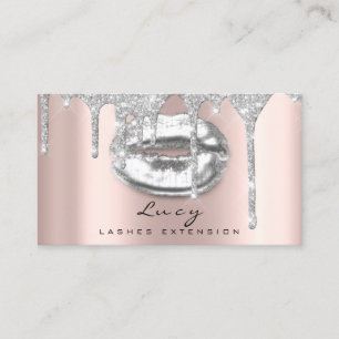 Lips de tarjeta de cita Purpurinas Perforaciones m