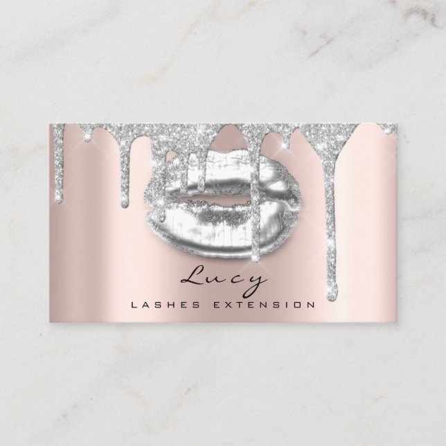 Lips de tarjeta de cita Purpurinas Perforaciones m (Anverso)