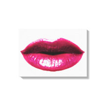 LIps reales Lienzo envuelto 20x14"