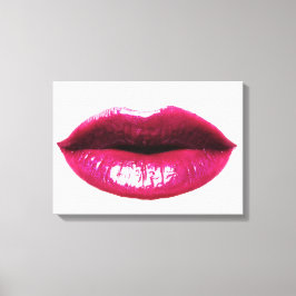 LIps reales Lienzo envuelto 20x14"