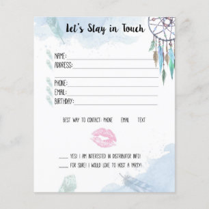 Lipsense Let Stay in touch - tarjeta de contacto d