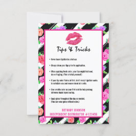 Lipstick Distribuidor Lip Tips & Tricks Kiss Card