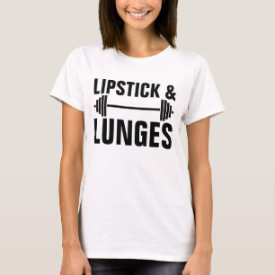 LIPSTICK & LUNGES Camisetas de entrenamiento para