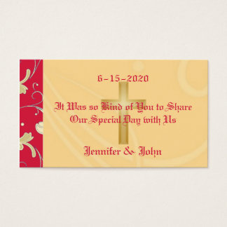 Lipstick Red, Gold, Christian, Wedding Favor