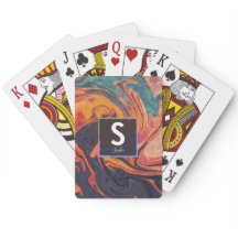 Liquid Elegant Marble Name Monograma Cartas de Jue