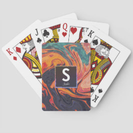 Liquid Elegant Marble Name Monograma Cartas de Jue