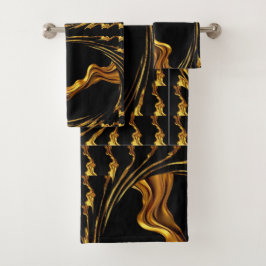 Liquid Gold Black Monochrome Opulent Swirl Achempo
