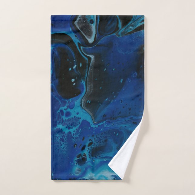 Líquido psicodélico azul oscuro (Toalla de mano)