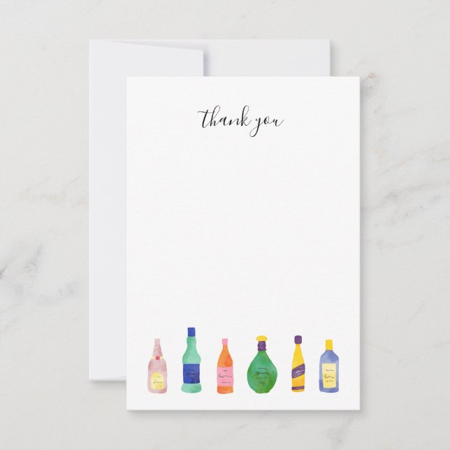 Liquor Botella nota de agradecimiento (Anverso)