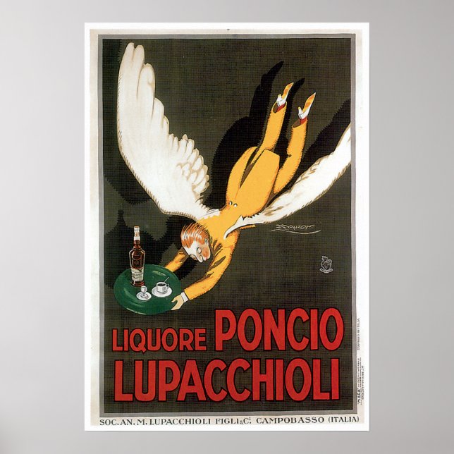 Liquore Poncio Lupacchioli Bebida de época y arte (Frente)