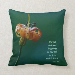 Lirio amarillo 16" almohada cuadrada a amar y que