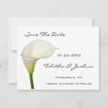 Lirio De Calla Blanca Guarda Las Tarjetas De Fecha