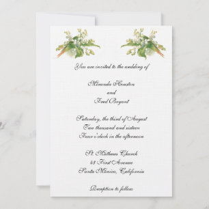 Lirio de la invitación a la boda del valle