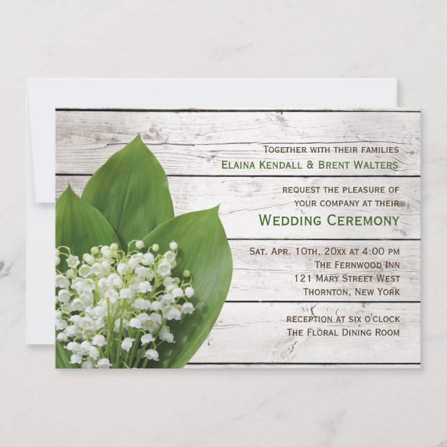 Lirio de la tabla de invitaciones a la boda del va (Anverso)