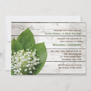 Lirio de la tabla de invitaciones a la boda del va
