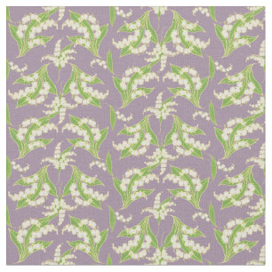 Lirio-de--Valle bonito en tela floral de color de