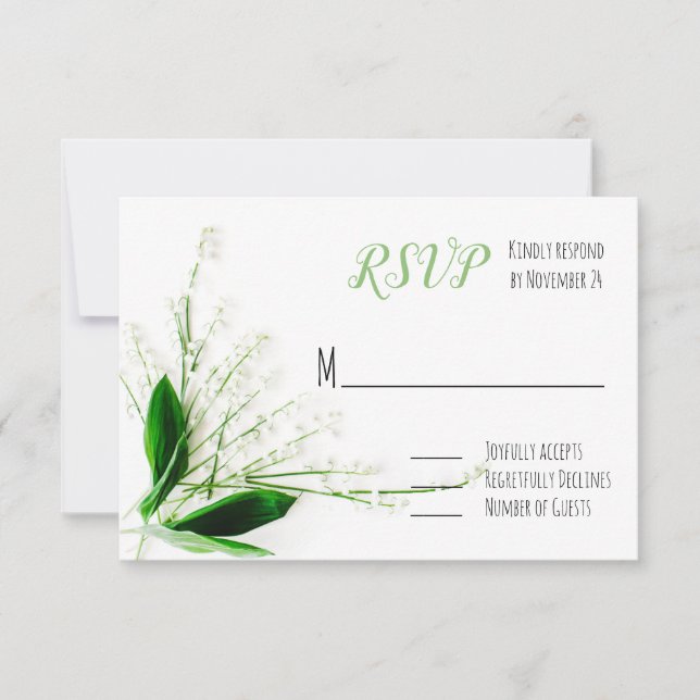 lirio del valle Boda RSVP (Anverso)