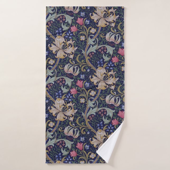 Lirio dorado, William Morris (Toalla de baño)