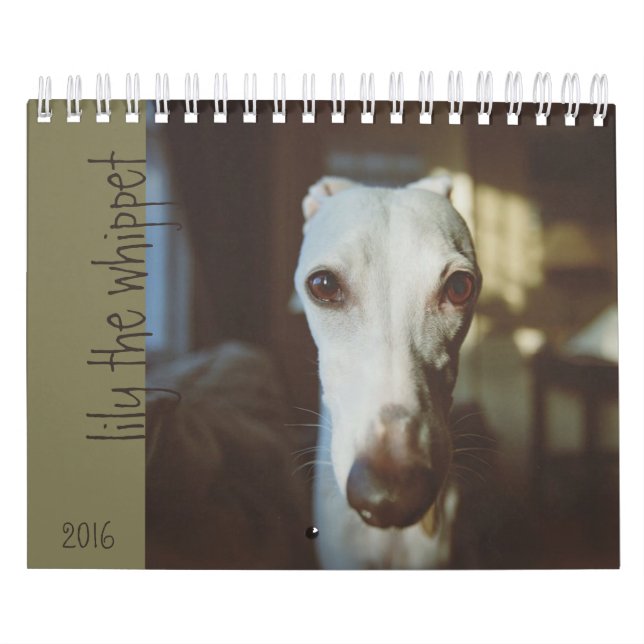 Lirio el calendario 2016 de Whippet (Tapa)