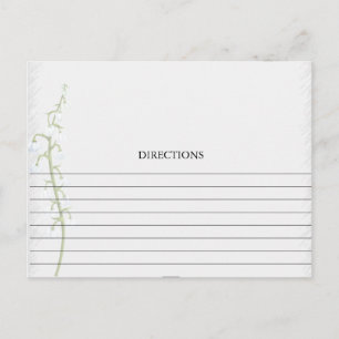 Lirio simple de las tarjetas de recetas del valle