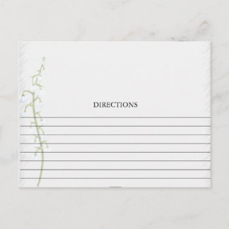 Lirio simple de las tarjetas de recetas del valle