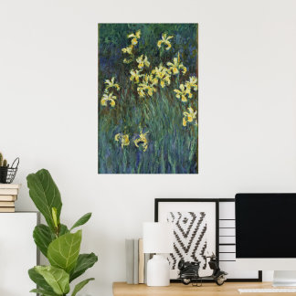 Lirios amarillos por Claude Monet, Arte fino vinta