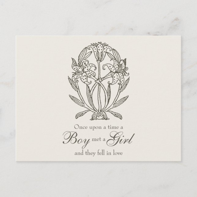 Lirios Antiguos, anuncio de compromiso (Anverso)